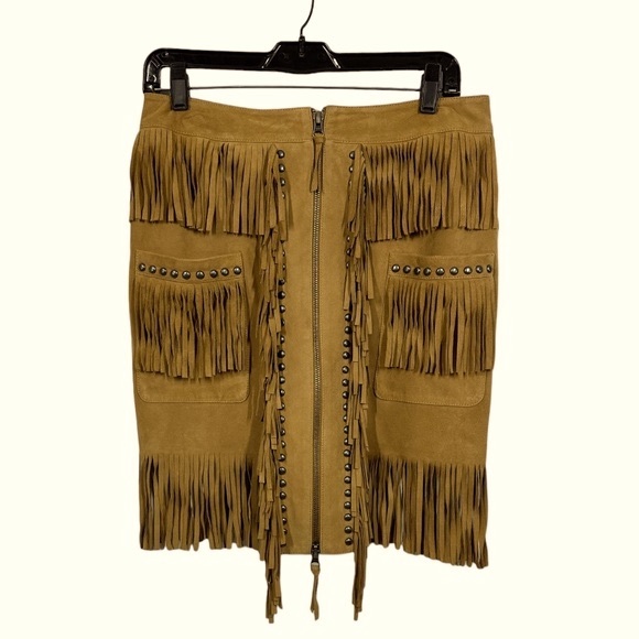 Fringe-tastic Double D Ranchwear Real Suede Fringe Skirt - Picture 8 of 14